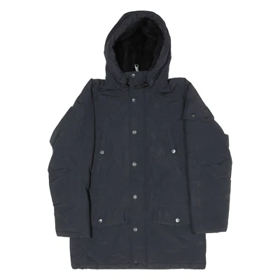 CARHARTT WIP Anchorage Faux Fur Lined Hood Womens Parka Coat Black Nylon M - Image 1 of 4