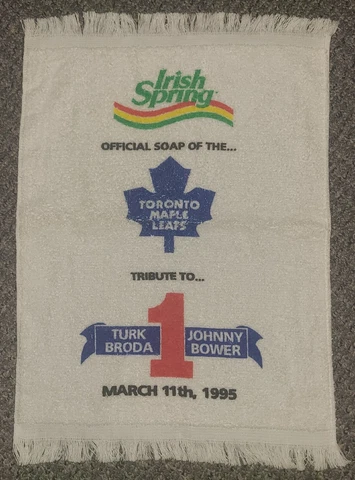 Toronto Maple Leafs Tribute to Turk Broda Johnny Bower Towel Cover