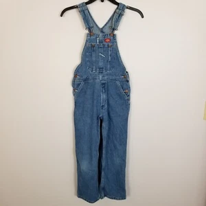 DICKIES Girls Blue Denim Bib Overalls ~ Size Small - Picture 1 of 6