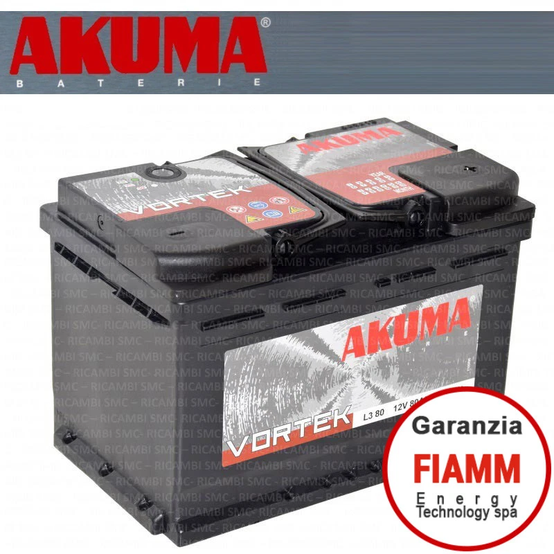 BATTERIA AUTO AKUMA 80 AH VORTEK = BOSCH 74 AH 12V 680A EN ORIGINALE NUOVA - Immagine 1 di 1