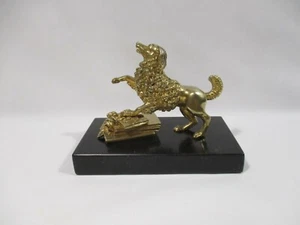 ANCIEN BRONZE STATUE SCULPTURE ANIMALIERE CHIEN PRESSE PAPIER ANTIQUE BRONZE DOG - Picture 1 of 10