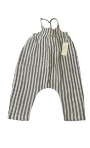 Rylee and Cru Gigi Jumpsuit Blue Storm Striped Romper One Piece 0-3M NWT - Picture 1 of 7