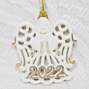 LENOX 2022 ÁRBOL DE NAVIDAD ADORNO ÁNGEL PERFORADO PORCELANA - NUEVO EN CAJA - Imagen 1 de 11