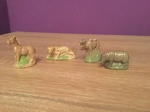 Wade Whimsie English Set 7. 1976. Camel, Zebra, Rhino, Leopard. - Picture 1 of 10