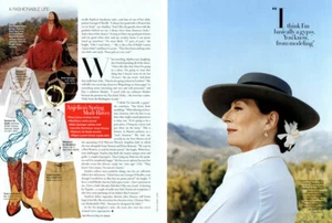 2006 Paul Jasmin Anjelica Huston 5-seitiges MAGAZIN EDITORIAL Modisches Leben - Bild 1 von 3