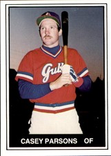 1982 Salt Lake City Gulls TCMA 15 Casey Parsons Spokane Washington Baseball Card