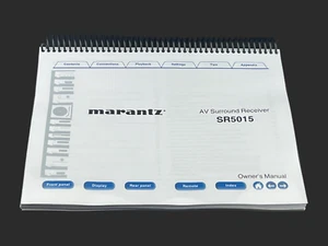 Manual del propietario Marantz AV SR5015: 283 páginas, a todo color, encuadernado en bobina, envío gratuito - Imagen 1 de 2