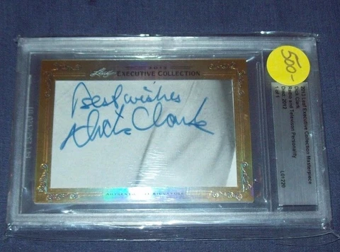 2013 Leaf Executive Collection Masterpiece Dick Clark Autographed Card Cover