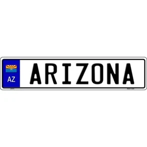 Arizona Metal European 20.5" x 4.5" License Plate Sign for Car Truck Home - Picture 1 of 1