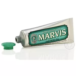 Marvis Classic Strong Mint Travel Tube Luxury Toothpaste - 25ml (Green) - Picture 1 of 2