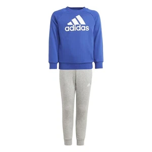 Adidas Boys Essentials Logo Jogger Set Infant Closed Hem Fleece Jogging Bottoms - Picture 1 of 6