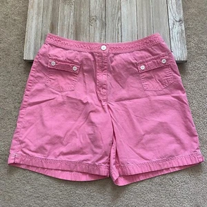 J. Jill Womens 6 Pink Cotton Casual Shorts Pockets Actual W 27 x I 6 3/4 MY - Picture 1 of 12