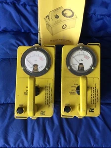 Vintage Untested Civil Defense Radiological Survey Meter - Set of 2 - Picture 1 of 9