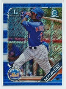 2019 Bowman Chrome Prospects Ronny Mauricio Blue Shim. Refractor /150 - BCP-107