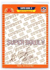 Richmond Flowers Autographed Signed 1989 Pro Set #V Auto Super Bowl Logos - Picture 1 of 2