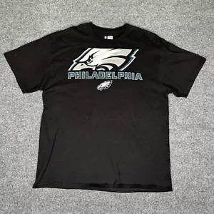 PHILADELPHIA EAGLES Shirt Mens XL Black NFL Football Short Sleeve Sports Adult - Picture 1 of 7
