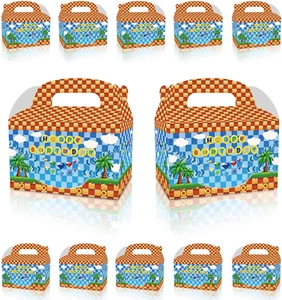 12 Pcs Hedgehog Themed Birthday Party Supplies: 12 Gift Bags, Size 6.3" X 3.9" X - Picture 1 of 5
