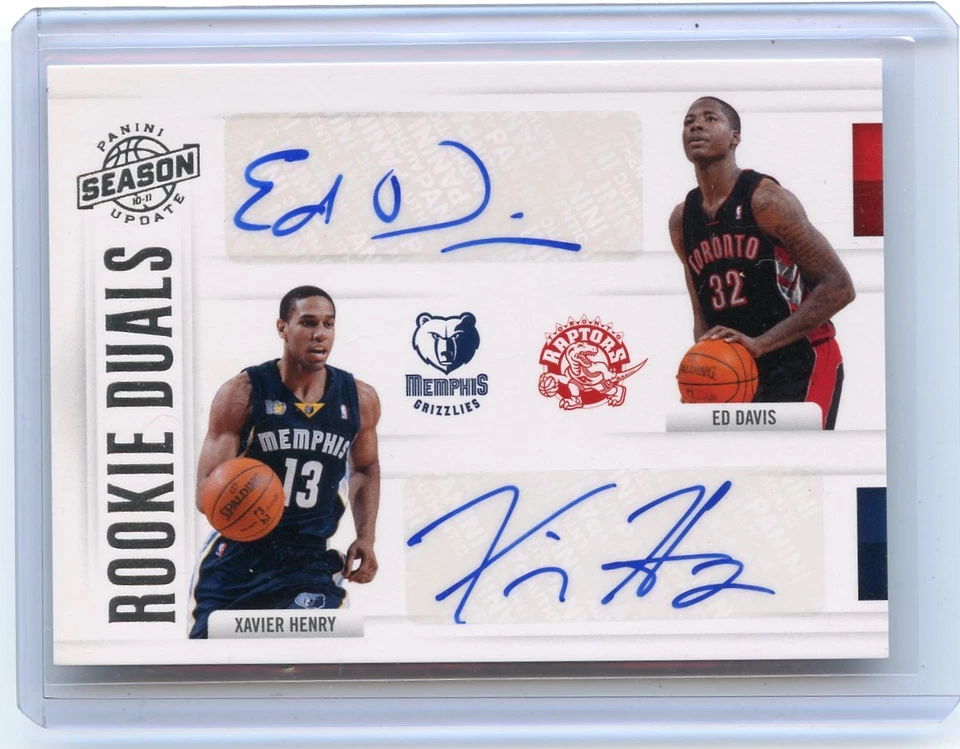2010-11 PANINI SEASON UPDATE #25 XAVIER HENRY & ED DAVIS AUTOGRAPH RC #31/99 - Image 1 of 1