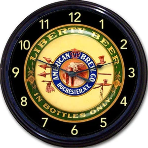 Liberty Beer American Brew Co Rochester NY bandeja de cerveza reloj de pared cerveza cerveza cerveza Ale Lager brew - Imagen 1 de 1