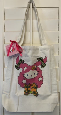 NUEVO Tarina Tarantino Hello Kitty Rosa Cabeza Bota de Vaquero Rosa Arco Lona Bolso de Mano Foto 1 de 4