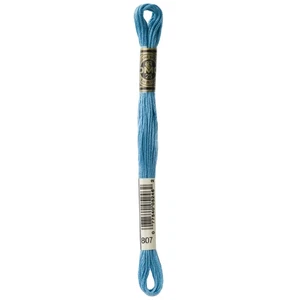 DMC 6-Strand Embroidery Cotton 8.7yd-Peacock Blue - 12 Pack - Picture 1 of 1