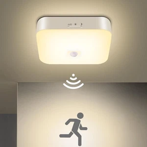 Wireless Motion Sensor Light - 500LM Battery Operated Closet & Shower Yellow - Picture 1 of 6