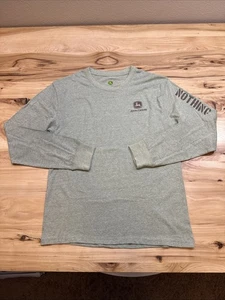 Camiseta de manga larga John Deere Equipment verde jaspeado para hombre talla mediana - Imagen 1 de 5