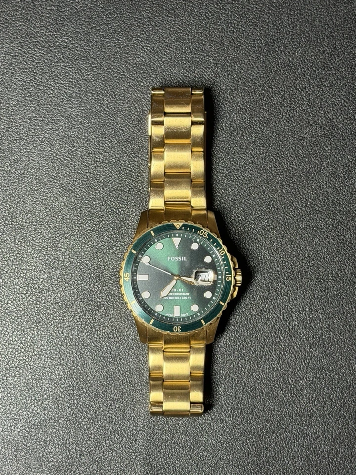 Reloj pulsera de acero inoxidable Fossil FB-01 42 mm tono dorado esfera/cara Foto 1 de 4