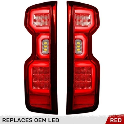 Luces traseras OLED Recon 264397LEDRD lente roja 19-25 Silverado 1500/HD Foto 1 de 4