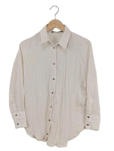 ZARA Blusa-camisa Mujeres Blusa Talla EU 38 blanco puro look casual - Imagen 1 de 5