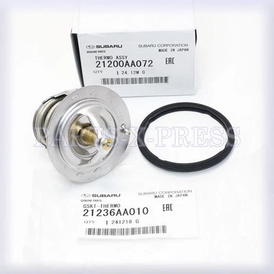 TERMOSTATO LÍQUIDO DE ARREFECIMENTO DO MOTOR SUBARU OUTBACK FORESTER GENUÍNO COM GAXETA 21200AA072 - Imagem 1 de 4