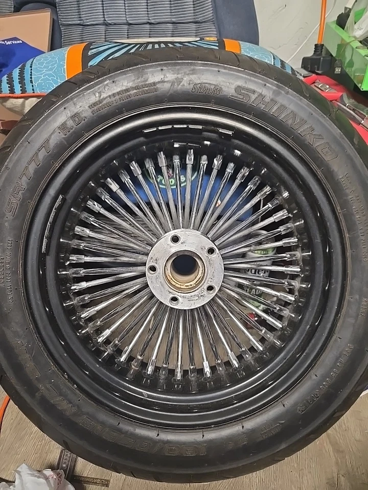 DNA Black Mammoth Fat 52 Spoke Wheels - Chrome - Image 1 of 3