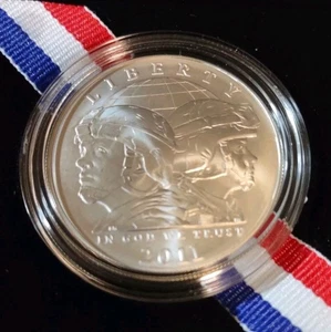 2011-S US Army Commemorative UNCIRCULATED 90% Silver Dollar Coin in OPG w/ COA - Picture 1 of 11