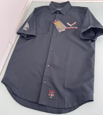 Corvette Racing Under Armour Le Mans France Shirt Mens M Button Up Vented Mesh - Image 1 of 4