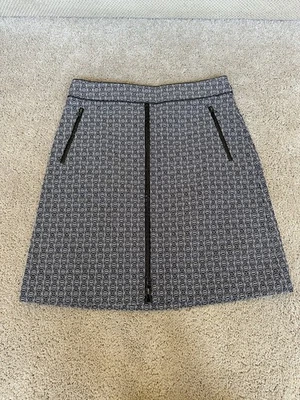 Falda Tory Burch Talla 4 Azul Chaumont Línea A Estampado Cadena Jacquard Foto 1 de 4