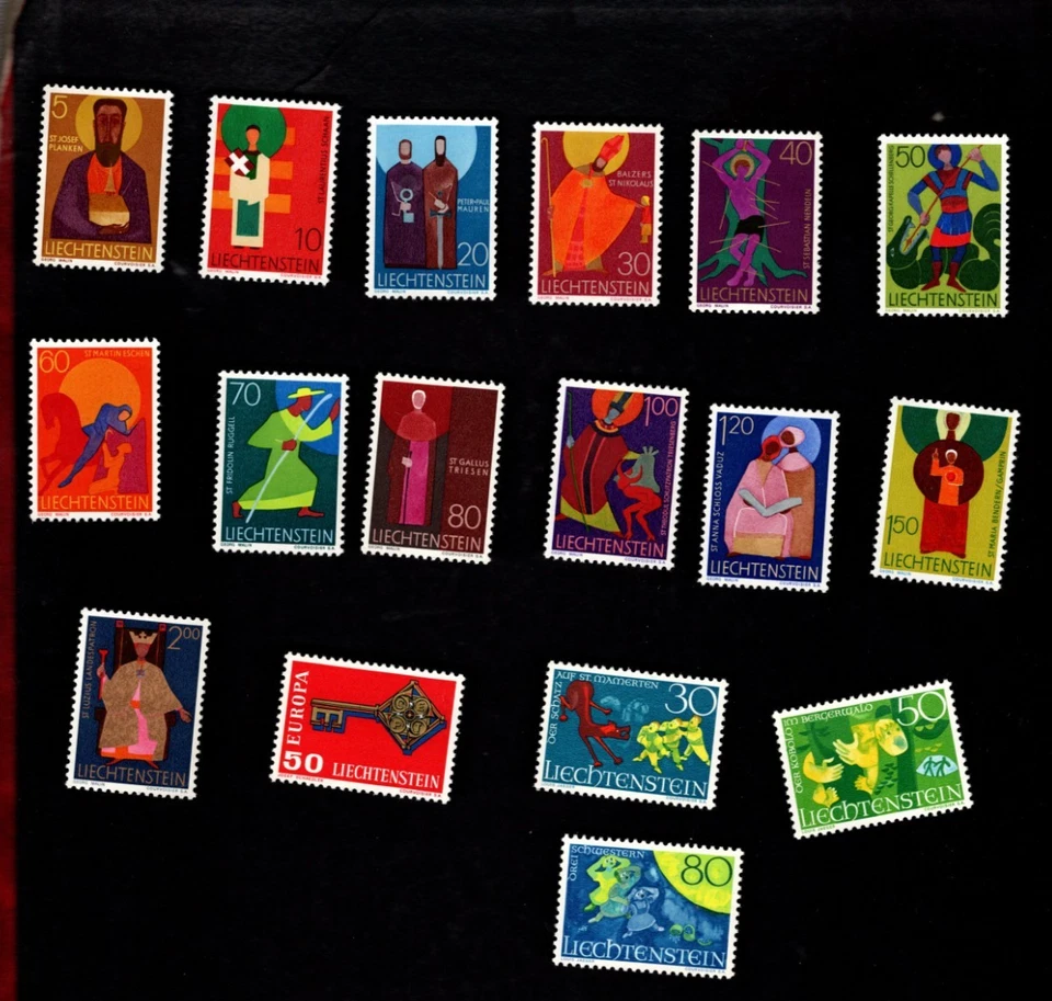 Liechtenstein sc#430-45 (1967-71) Completo MNH Foto 1 de 1