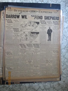 Periódico Abogado Darrow Defenderá Pastor 1925 Salvó 103 Asesinatos - Imagen 1 de 1