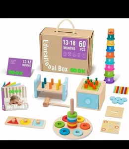 TOOKYLAND Montessori Toys for 13-18 Months Educational Box 60 Pcs *NEW* - Picture 1 of 1