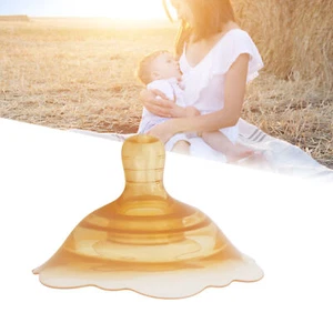 Silicone Nipple Shields 2 Layers Prevent Biting Breastfeeding Nipple Protector - Picture 1 of 24