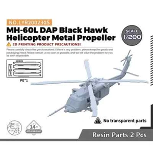 Yao's Studio LYR200230S 1/200 MH-60L DAP Black Hawk Helicopter Resin Propeller - Picture 1 of 4