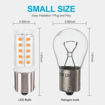 4PCS BA15S LED bulb p21w 12V 24V 1141 LED Bulb Bayonet Single Base for RV Cam... - Image 1 of 4