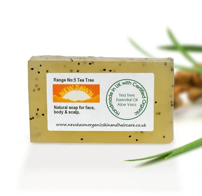 NEW DAWN Akne, Vulgaris, Flecken & Mitesser Entfernung - Bio Gesichts- & Körperseife Probe