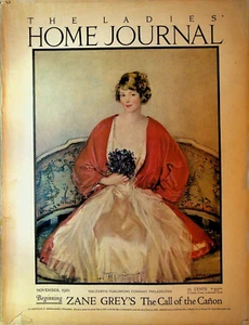 Ladies Home Journal November 1921 Zane Grey Albert Payson Terhune - Picture 1 of 2