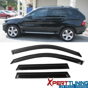 Fits 00-06 BMW E53 X5 Window Visors Sun Shade Rain Guard 4PC Set Acrylic - Picture 1 of 7
