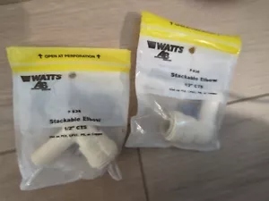 (2) Pack Watt P-636 Quick-Connect stapelbare Ellbogen 1/2 Zoll CTS - Bild 1 von 2
