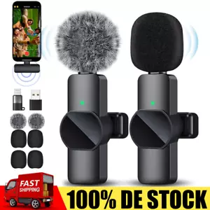 Bluetooth Wireless Lavalier Mikrofon Mini Ansteckmikrofon für Handy-Live-Stream - Bild 1 von 15