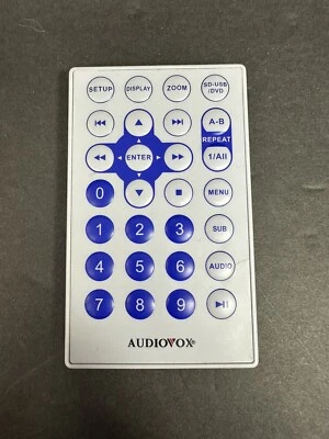 Original Genuine Audiovox Remote Control for D1929B Portable DVD Player EUC - Image 1 of 4