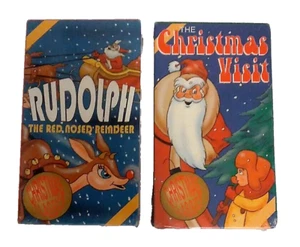 1993 Christmas Classics Rudolph Red Nosed Reindeer/Christmas Visit Lot 2 VHS New - Picture 1 of 4