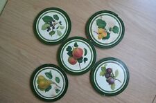 Vintage Pimpernel Hooker Fruits Theme Six Round Coasters Made in England