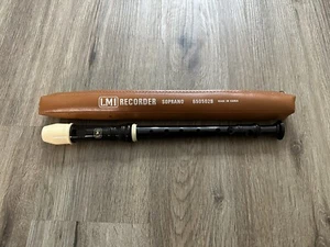 Vintage LMI Recorder Soprano Flute Whistle Recorder 650502B W/ Leather Case - Picture 1 of 11